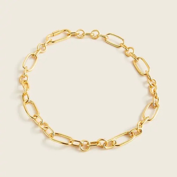 J.Crew mixed link gold necklace - Picture 1 of 5